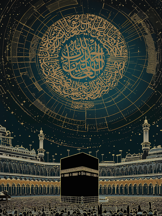 Kaaba Calligraphy [18x24" Poster]