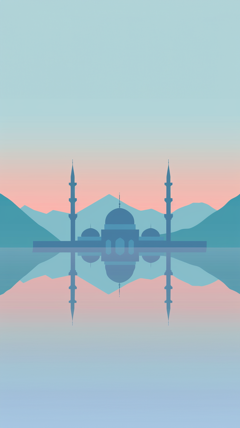 Mosque On A Lake  [11x17" Poster]