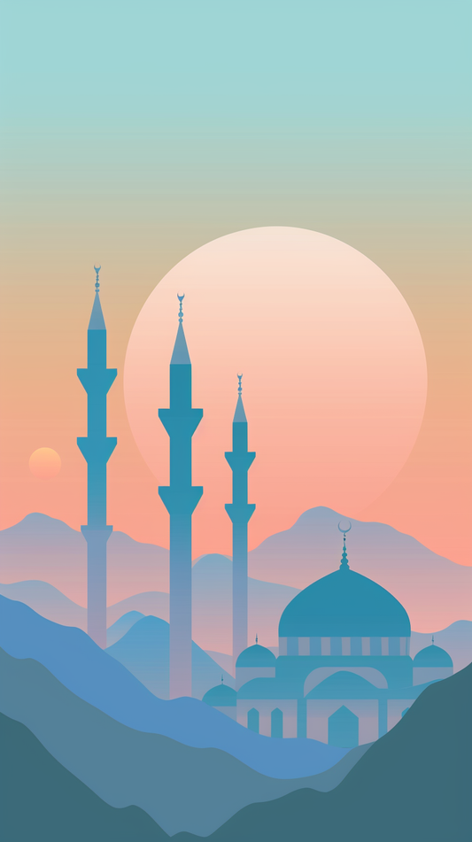 Mosque In Mountains [11x17" Poster]