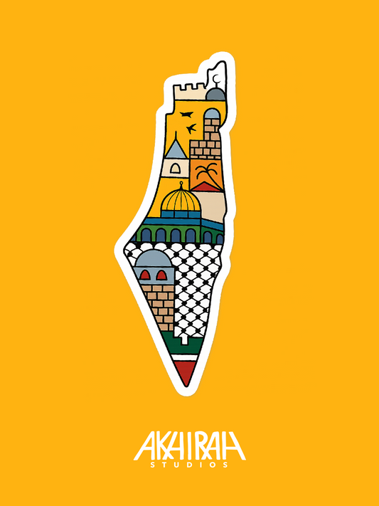 Palestine Map Stickers [8 Pack]